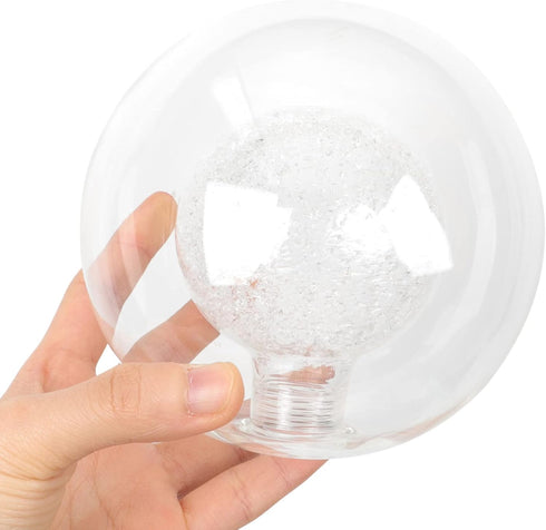 G9 4.7 Inch Kichvoe Double Glass Lampshade Round Globe Hand Blown Glass Chandelier Replacement Cover for Ceiling