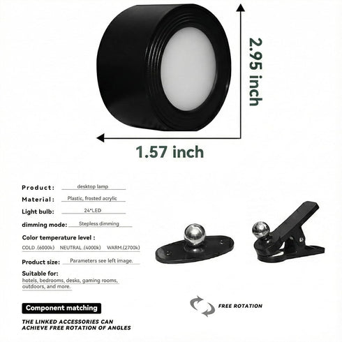 FLYSENN 3 Dimmable, 360 2-in-1 Rechargeable Magnetic Wall Light, Color Temperature Touch Control Rotatable Cordless