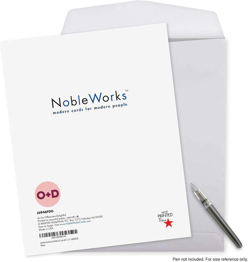 NobleWorks Jumbo Funny Father's Day Card (8.5 x 11 Inch) - Big Loving Greeting Card for Dad, Stepdad - Teacher J6946FDG