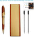 Luxury Wooden Ballpoint Pen Gift Set with Business Case Display, Nice Writing Pen with Gel Ink Refills