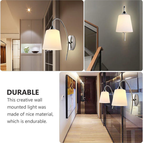BESPORTBLE Contemporary Clear Wall Sconce Bedroom Light Fixture Creative Ceiling Lamp Warm Energy-Saving Decorative