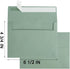 Wishop Pack 4 x 6 Envelopes Sage-Green Self Seal for Wedding, Party Invitations, Greeting Cards, Announcements, Photos (100, 4 3/4 x 6 1/2 Inches) by Wishop