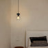 1-Light Glass Pendant Lights Kitchen Island, Black Pendant Light Fixtures with Mason Jar Clear Glass Shade, Farmhouse