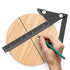 Aluminum Imperial Circle Center Positioning Ruler, 45/90 Degree Positioning, Multi-Function Arrow Ruler, High-Precision