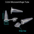 0.2ml Microcentrifuge Tubes with Snap Cap, Polypropylene Graduated, 1000 Pcs Sterilized Clear Plastic Small Vials with Caps for Sample Storage without Leakage
