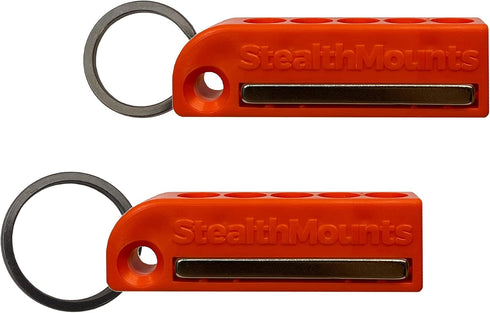 StealthMounts Magnetic Bit Holder Keychain - 2 Pack | Key Ring Bit