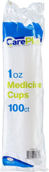 Disposable Medicine Cups, 100 Count - 1 oz Sturdy Plastic Measuring Cups for Pills, Liquid Medication & Mixing