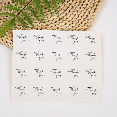 Rqker 20 Packs 6"x 4" 1x20 Thank You Cards & Envelopes & Stickers, Thank You Minimal Pattern Thanks Cards Thanksgiving