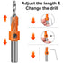 Lytool 5Pcs Countersink Drill Bit Set, Tapered Drill Bits for Woodworking with Depth Stop and Allen Wrench