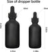 48 Pack 1oz Frosted Black Glass Dropper Bottles, Eye Dropper Bottles for Essential Oils, Perfumes