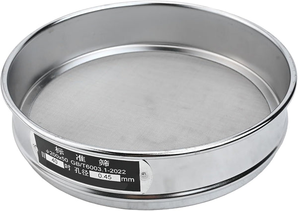 FABULETTA Stainless Steel Test Sieve 20cm Diameter Laboratory Grade 10 Mesh Chrome