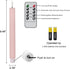 6 Pack (0.78 9.45 Inchs) Spring Taper Candles Pastel Flameless Flickering with Remote Timer, Battery Operated Warm