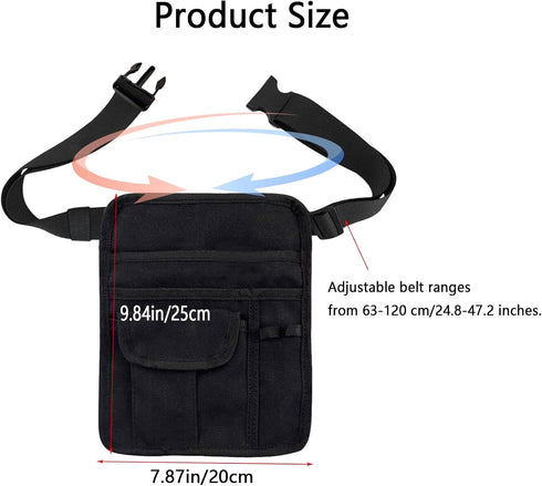 ZMD Server Apron Waist Pouch, Restaurant Waitress Apron with Pockets Utility Belt Women Work Apron Waist Pouch