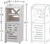 AOJEZOR Toilet Paper Holder Stand: Free Standing PVC Bathroom Cabinet - Small Bathroom Storage for Apartment Dwellers