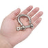 2 Pcs 3/8 Inch 304 Stainless Steel D Ring Shackles, 10 mm Screw Pin Anchor Shackle for Traction Steel Wire