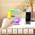 10W Smart LED Table Lamp, Wireless Charger with Fast Charging and Sunrise Alarm Clock, Bluetooth Speaker Lamp