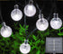 Solar String Lights Outdoor, 20ft 30 LEDs Waterproof White Crystal Globe Fairy Lights, 8 Modes for Holiday Party Gardens