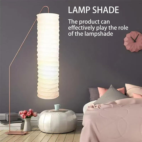 Elegant Paper Floor Lamp Shade for Living Spaces - Ideal for Home and Hotel Use