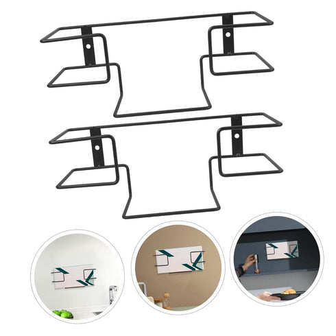 4pcs Settings ULTECHNOVO Wall Mounted Glove Dispenser Holder Tissue Box Organizer Stylish Metal Design for Efficient