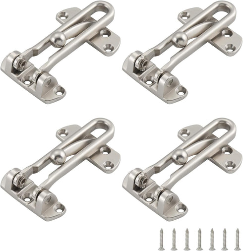 WellMade Swing Bar Door Lock Latch 4 Pack,Door Security Latch for Kids Safety