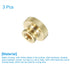 uxcell Knurled Thumb Nuts, 3Pcs M6 x D20mm x H12mm Brass High Head Round Knobs Fasteners for 3D Printer Parts