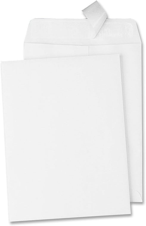 Quality Park 6 x 9 Catalog Envelopes, 100 per Box, 28 lb. White Wove, Self Seal Closure