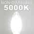 E12 Bulb, 5000K 6W 60 E12 Bulb Non-Dimmable, Bulbs, B10 Bulbs, 90+CRI, 600LM, 12 Pack GvvooHome Candelabra Daylight