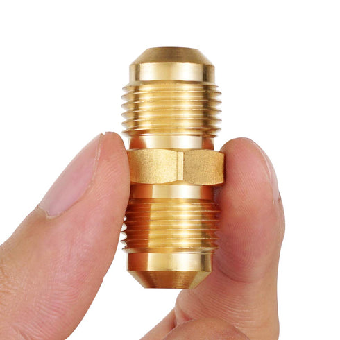 3/8" Male Flare x 3/8" Male Flare Connector Gas Adapter Union Brass Tube Coupler Pipe Fitting (2PCS)