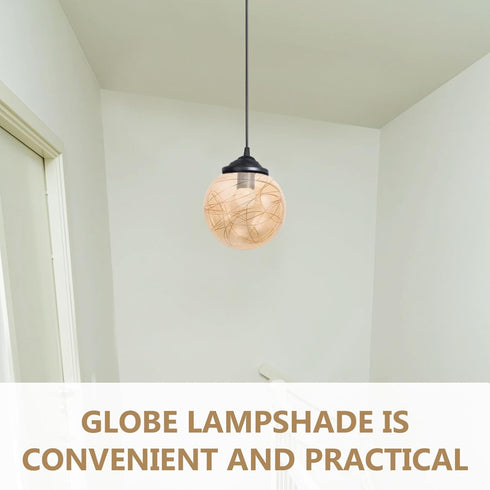 Generic 5.9 Diameter,2.56-2.75 Glass Globe Shade:Clear Globe Shade Fitter Opening Lamp Shade for Wall Sconces
