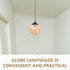 Generic 5.9 Diameter,2.56-2.75 Glass Globe Shade:Clear Globe Shade Fitter Opening Lamp Shade for Wall Sconces