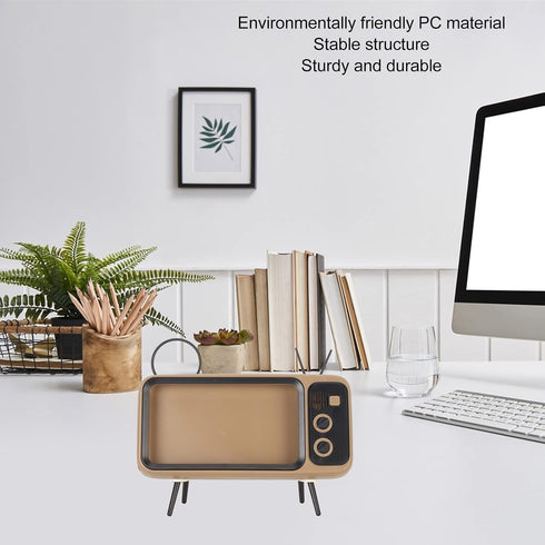 Pssopp 2Pcs Phone Holder for Desk, TV Speaker Phone Holder Decorative Mobile Phone Stand Retro Phone Stand for Home