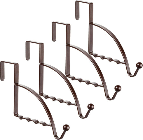 4 Pieces Over The Door Hooks Hanger Multi Hanging Storage Organizers for Coats Clothes Hoodies Hats Scarves Purses Keys