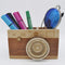 Zak-ka Camera Wooden Pencil Holder, Creative Desktop Organizer for Office Home