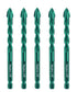 Mgtgbao 5pc 10MM Masonry Drill Bits, 3/8” Concrete Drill Bit Set for Tile, Brick, Plastic, Wood, Tungsten Carbide