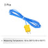MECCANIXITY 3pcs K Type Thermocouple Mini Connector Temperature Sensor Probes, PTFE 10ft