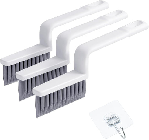 MIXVOVA V-Shaped Grout Cleaner Brush, 3 Pcs Grout Brushes for Tile Floor, Handheld