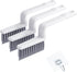 MIXVOVA V-Shaped Grout Cleaner Brush, 3 Pcs Grout Brushes for Tile Floor, Handheld