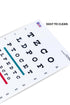 Snellen Chart with Red Green Lines - 10 Feet