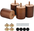 Maricome 3 in Wooden Legs Set of 4, Solid Round Wood Replacement