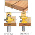 Yakamoz 1/2" Shank Tongue and Groove Router Bit Set, 2Pcs, 120 Degree Woodworking Cutter Tool