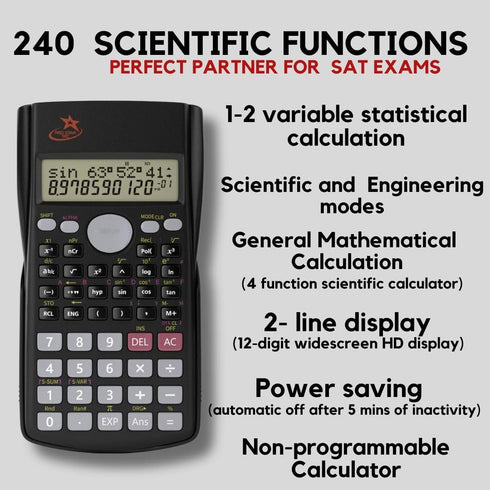 Scientific Calculator SC-216, Junior & High School Non Graphing Calculator for Students, Suitable for SAT & Business Use
