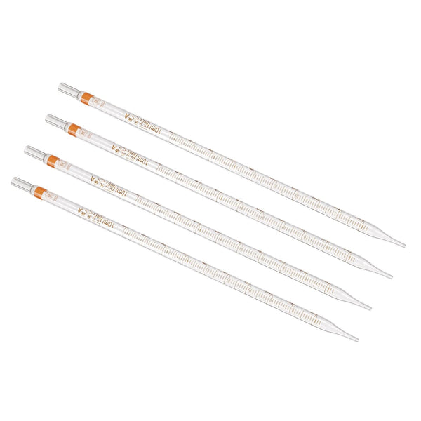 PATIKIL Graduated Dropper Pipettes, 4 Pcs 10ml Reusable Borosilicate Glass for Liquid Transfer