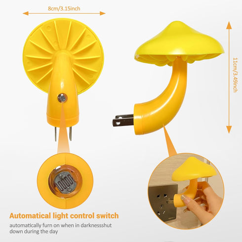 Night Light Cute Introducing the LED Smart Light with Motion Sensor,Mushroom nightlight Plug in, Bright Illumination
