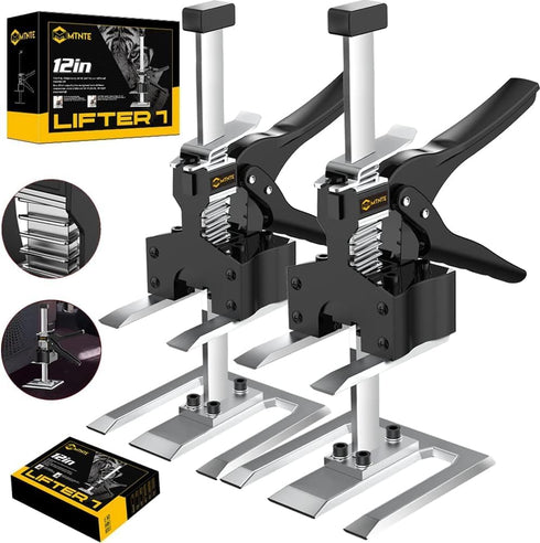 Labor Saving Handle 12 In Lever Arm Lifter, Multi-Function Height Adjustment for Drywall, Weight 490lb