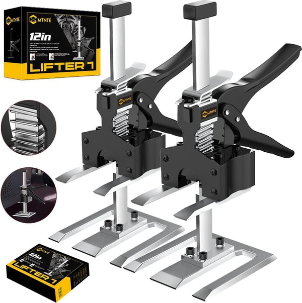 Labor Saving Handle 12 In Lever Arm Lifter, Multi-Function Height Adjustment for Drywall, Weight 490lb