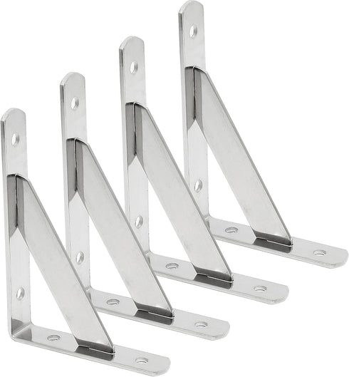 Augiimor 4PCS Stainless Steel Shelf Bracket, 4 x 3 Inch Solid Heavy Duty