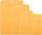 Frienda 4 Sizes Clasp Envelopes, Kraft Paper Catalog Clasp Envelope with Closure for Filing, 50 Pieces (Yellow)