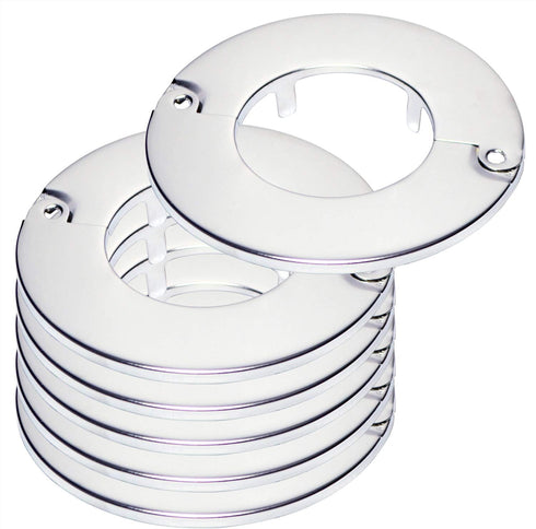 Floor and Ceiling Plate Split Flange, Fits 1-1/2 Inch IPS Galvanized Pipe, Chrome Finish