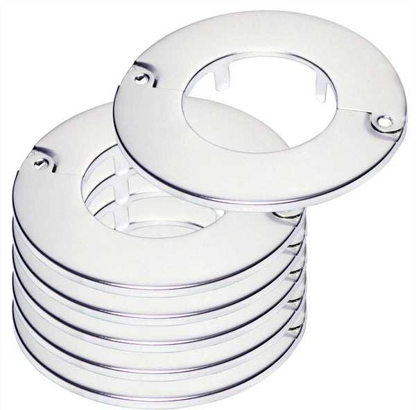 Floor and Ceiling Plate Split Flange, Fits 1-1/2 Inch IPS Galvanized Pipe, Chrome Finish
