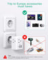 European Travel Plug Adapter with USB Charging Ports, International Type C Power Adapter for US to Europe